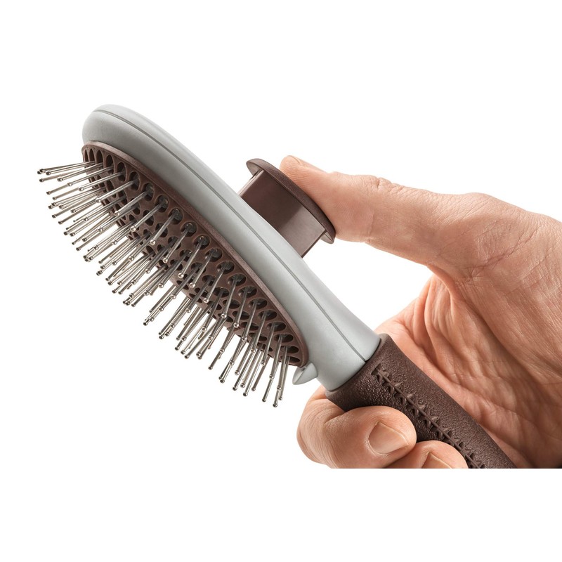 HUNTER SPA Pflegebürste selbstreinigend, für Hunde, 22,5 x 8,0 cm,