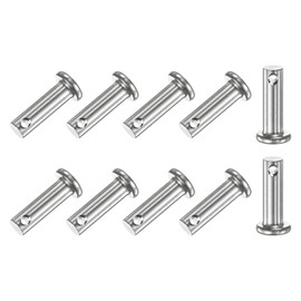 M METERXITY 10-Pack Single Hole Clevis Pins, M6 x 20mm 304 Stainless Steel Flat Head Clevis Pins for Mechanical Linkage/Fixed Parts/Ship Rigging, Link Hinge Pin Reusable
