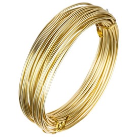 Ideen mit Herz Jewellery Wire for Crafts, Aluminium Wire, Craft Wire, Diameter 2 mm, 10 m Long (Light Gold)