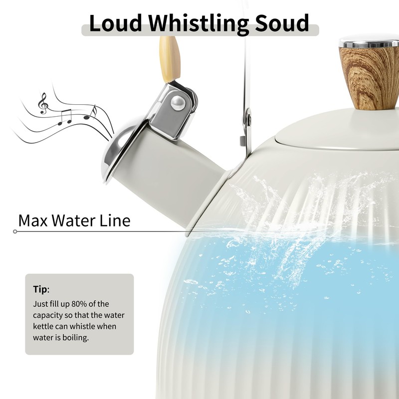 LONFFERY Tea Kettle for Stove Top