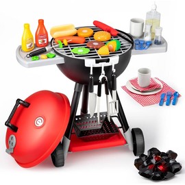 34Pcs Portable Grill Cooking Toy Set BBQ Grill Set For Christmas New Year Gift Kids Outdoor Play toys boys