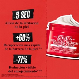 Kiehls - Ultra Facial Meltdown Cream, Crema Reparadora para Piel Sensible y Reseca con Avena Coloidal y Escualano, Recupera la Barrera 50 ms Rpido,...