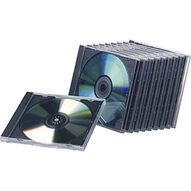 Compucessory CD Case Standard Jewel High-impact Protection for 1 Disk Clear Ref 442455 [Pack of 10]