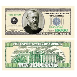 American Art Classics Set of 50 - $10000.00 Benjamin Harrison Casino Party Money