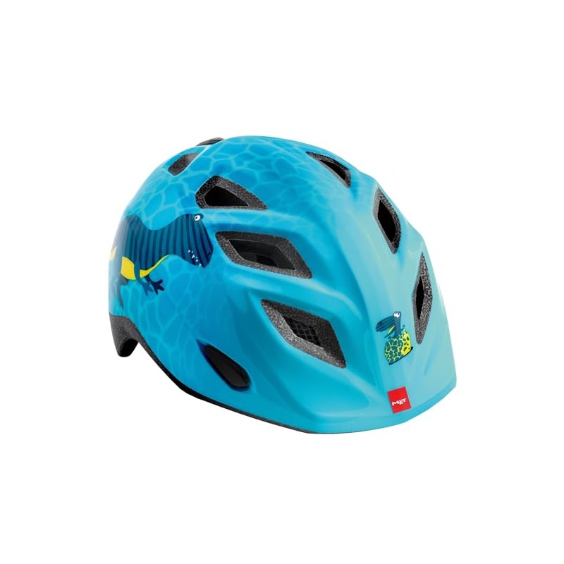 Mountain Bike Childrens Cycle Helmet MET Elfo Blue Dinosaurs 46