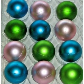 Unbranded MIAMI CHRISTMAS Mini Ornaments Non Shatter Balls for Miniature Tree, Feather 1"