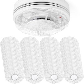 Cididu 100 Pack Smoke Detector Cover, Plastic Fire Alarm Cover for Cooking, Elastic Smoke Alarm Dust Cover, Reusable Alarm Paint Cover, Universal Bulk Smoke Detectors Guard for Home Kitchen Baking