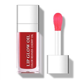 Plumping Lip Oil Hydrating Tinted Lip Balm Long Lasting Nourishing Lip Gloss Transparent Toot Lip Tint Lip Care Non-sticky Cherry Glow Oil Lip Tinted for Dry Lips Lightening (15Cherry