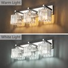 FDPBY Modern Bathroom Vanity Light 3-Lights Chrome Crystal Bathroom Wall