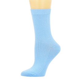 SEMOHOLLI Women's Super Soft Combed Cotton Socks (1 Pairs-light blue)
