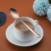 Copper Teaspoons, 6 Piece Spoons Silverware, Stainless Steel Small Spoons,