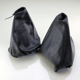 Fit Nissan Pathfinder MK3 100% Genuine Leather Sat of Gear Shift & Hand Brake Gaiters Covers Sleeves 2pcs