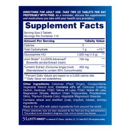 **Osteo Bi-Flex Glucosamina HCI + Cúrcuma, 220 Tabletas, Sin Sabor**