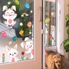 Happy Bunnies Easter Glass Window Clings Wall Decals Stickers Egg