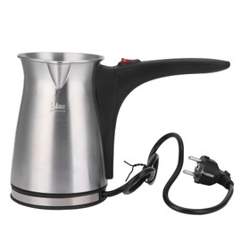 Elektrische Kaffeemaschine, Türkische Kaffeemaschine mit Edelstahl, gleichmäßige Heizung, energiesparend, mit rutschfestem Griff, Kaffeemaschine, geeignet für Zuhause, Büro, Reisen (500 ml/800 W)