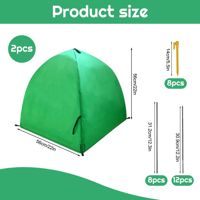 CIEOVO 2 Pack Winter Plant Covers Freeze Protection Shrub Covers