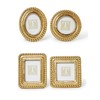 Two's Company Beaded Texture Gold Photo Frames, Resin, Set of