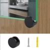 LB-LAIBA Glass Clips Clamps Holder, Round Shape Wall-Mounted Mirrors Bracket,