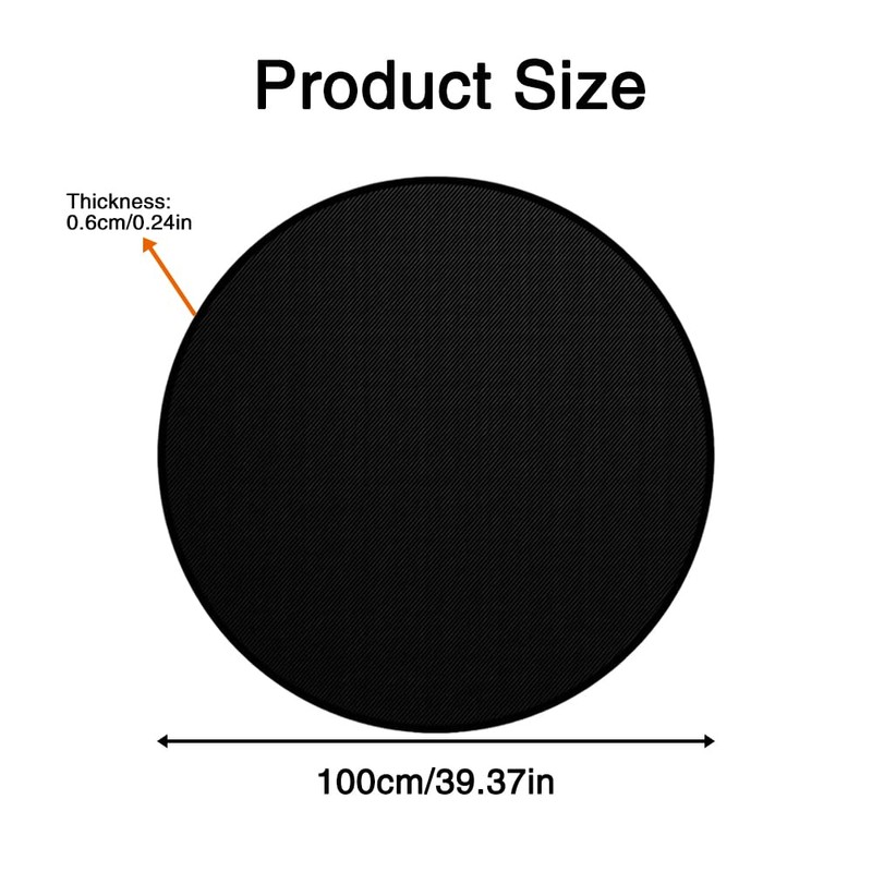 Golgner Fireproof Underlay 100 cm, Round Fireproof Mat, Fire Protection