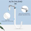 Gancho para Puerta Timotech Set de 4 Percheros Metálicos Blancos