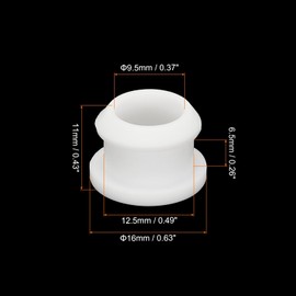 MECCANIXITY 10Pcs Snap Rubber Grommet Plug Mount Dia 12.5mm ID 9.5mm Seal Anti-Scratch for Electrical Box Cable Pipe White