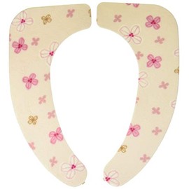 オカ 便座シート 貼っぴぃ プリント フラワー ピンク U型 O型 洗浄暖房型