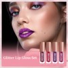 High Gloss Glitter Lip Gloss, 4 Colours Liquid Lipstick, High