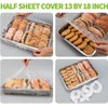 50 Pcs Half Sheet Cover 13 by 18 Inch,Elastic plastic