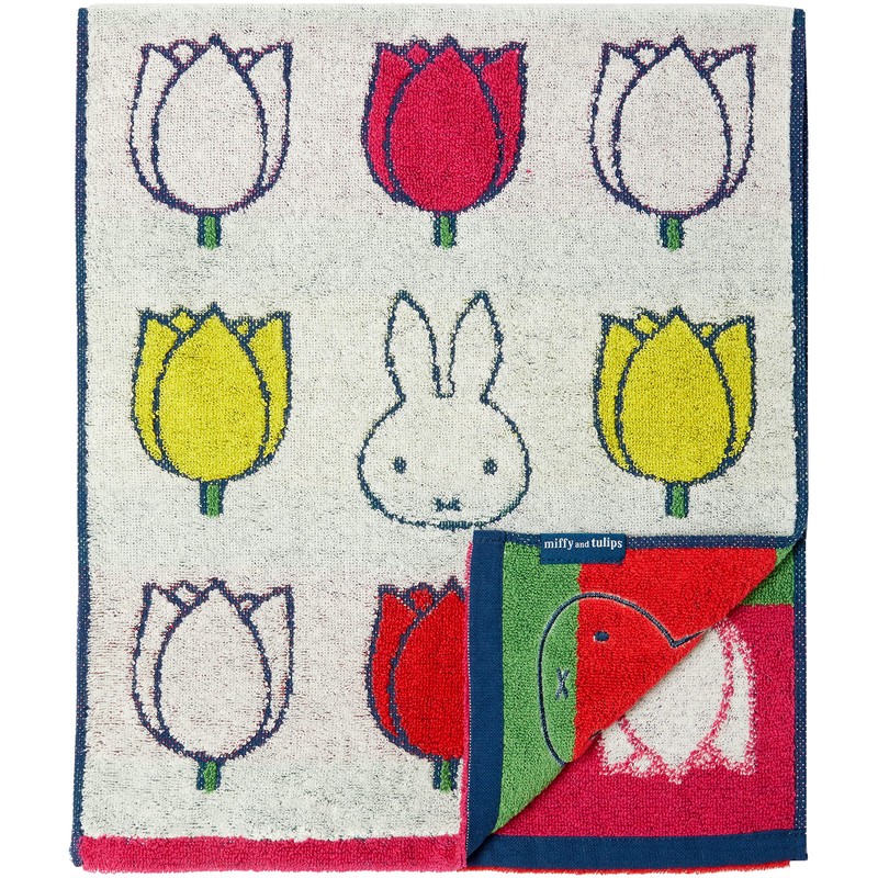 Marushin 5805018000 Miffy Face Towel, Tulip and Miffy Goods