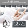 Wooden Alarm Clock,Digital Clock with Large LED Display,Temperature/Humidity/Date/Week, Dual Alarms