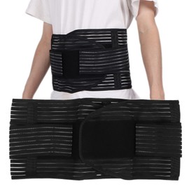 Back Support Breathable Adjustable Waist Lower Back Support Belt Firmness Lumbar Support for Sciatica, Herniated Disc, Scoliosis, Back Pain (M)