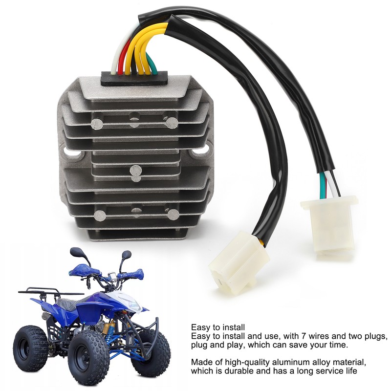 Voltage Regulator Rectifier 7 Wires DualPlug Aluminum Alloy ABS for