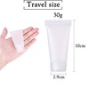 Alledomain 6Pcs 30g/30ml Empty Squeezable Soft Plastic Tubes Refillable Cosmetic