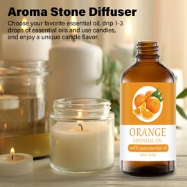 Organic Orange Essential Oils Aromatherapy 1 Fl Oz 100% Pure Natural Relaxation and Wellness Gift Set Oils for Diffusers Humidifiers, Delicate Grade with Glass Dropper for Air Freshening (30ml)