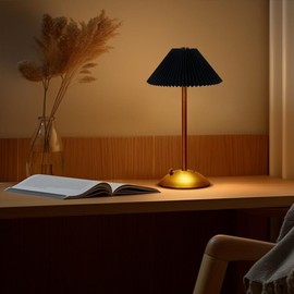 EJFOIEJ Portable LED Table Lamp with Touch Sensor, 3 Color Touch Control Rechargeable Lamp,3-Levels Brightness Metal Desk Lamp, Night Light, Bedside Lamp,Dining Room Lamp (Black)