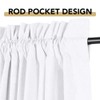 H.VERSAILTEX Linen Look 100% Blackout Curtains 45 Inches Long for