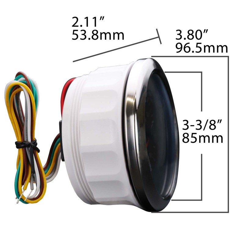 MOTOR METER RACING W PRO 85mm 3-3/8" 2 in 1
