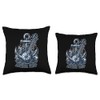 Anchor Drop Guitar Splash Rock Throw Pillow
