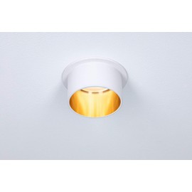 Paulmann 93381 LED Recessed Light Gil 3-Step-Dim Round Includes 3 x 6 Watt Dimmable White Matt Gold Recessed Spotlight Aluminium Spot 2700 K Coin