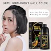 Bablabear Black Hair Dye Shampoo for Gray Hair, Semi-Permanent Hair