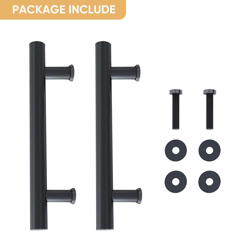 JUBEST 12" Push Pull Barn Door Handle, Double Side H