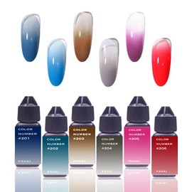 FAVAI Airbrush-Gel-Nagellack-Set, Herbst- und Winter-Kollektion, 6 Farben, 6 x 15 ml