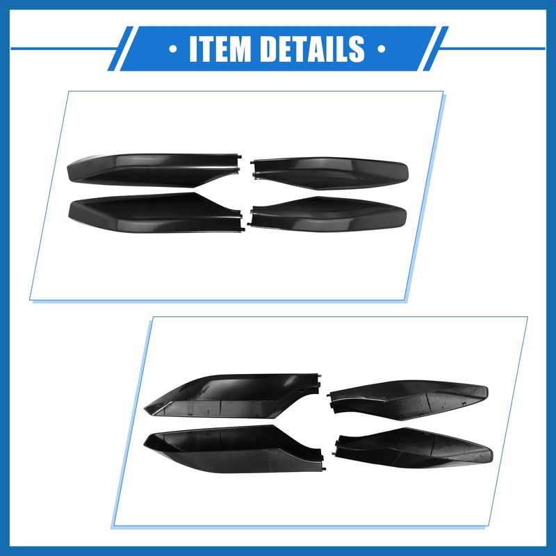 A ABSOPRO 4pcs Car Roof Rack Side Rails End Cover