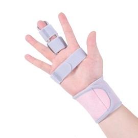 lefeke Férula para dedo en gatillo, férula para dedos medio, índice, meñique o anular, férula para mano para dedos rotos, artritis, fracturas, férula para mano con soporte para dedos (rosa)