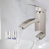 SOLVEX Bathroom Faucet Brushed Chrome Single Handle Brass Bathroom Sink