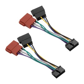 CGEAMDY 2 pieces car radio adapter, car radio adapter socket cable, radio plug 20 pin car, radio adapter plug car radio, 20 pin car radio wiring harness ISO adapter, car radio ISO adapter