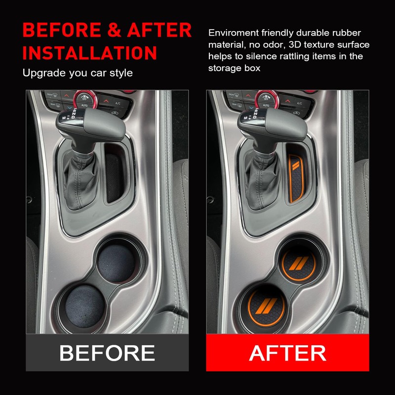 REMOCH for Dodge Challenger Accessories 2015-2024 Custom Fits Cup Holder