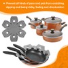 BYKITCHEN Pan Protectors for Stacking, Gray Saucepan Protectors, 6PCS and