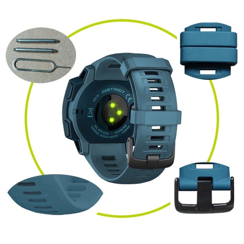 EXMRAT for Garmin Instinct Watch Band, Replacement Silicone Watch Strap