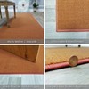 Kapaqua Custom Size Burnt-Orange Solid Plain Rubber Backed Non-Slip Hallway